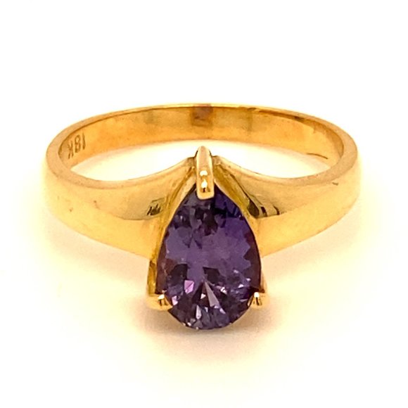 GIA Certified Color Change Sapphire 1.46ct 18KRing - Picture 3 of 8
